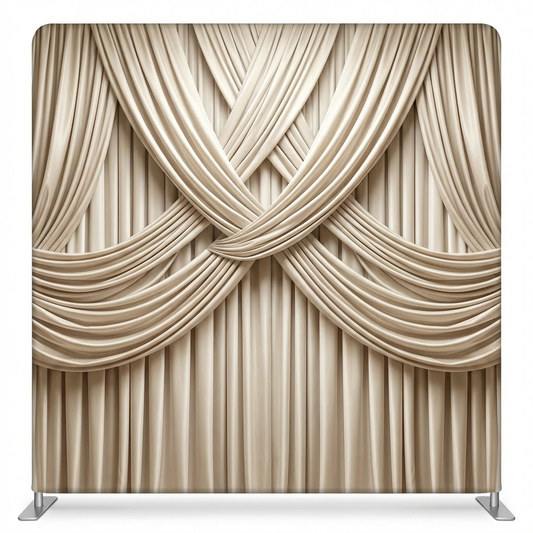 Champagne silk Symphony pillowcover backdrop by True Backdrops, featuring a smooth, elegant silk fabric with a subtle sheen.