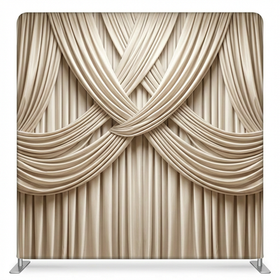 Champagne silk Symphony pillowcover backdrop by True Backdrops, featuring a smooth, elegant silk fabric with a subtle sheen.