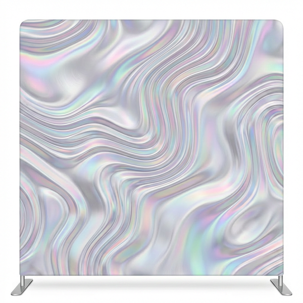 Celestial Oil Spill pillowcover backdrop by True Backdrops featuring a vibrant, swirling celestial design for photography or decor.