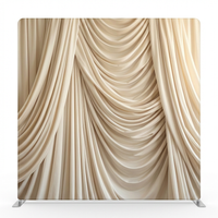 Ivory Serenade double-sided backdrop pillowcover by True Backdrops, featuring elegant fabric with a soft, textured design.