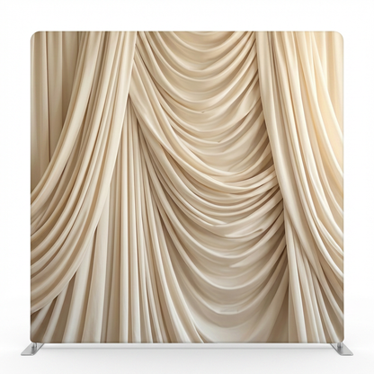 Ivory Serenade Double-Sided Pillowcover Backdrop by True Backdrops, featuring elegant fabric with detailed pattern on both sides.