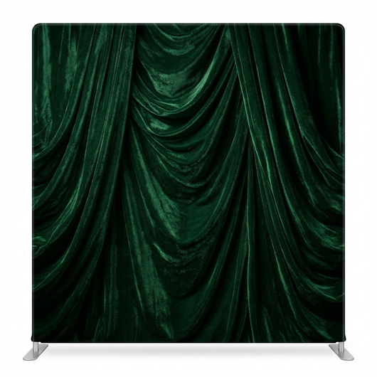 Emerald Manor velvet pillowcover backdrop by True Backdrops, featuring a plush green velvet fabric with elegant pillow design.