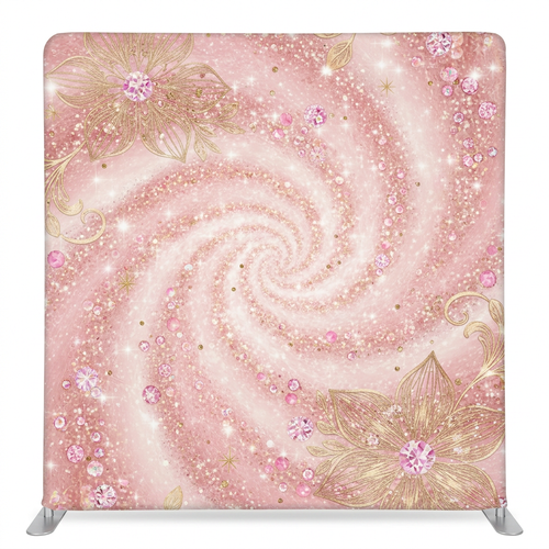 Rose Quartz Galaxy pillowcover backdrop by True Backdrops, featuring a soft pink and cosmic design for home decor or photography.