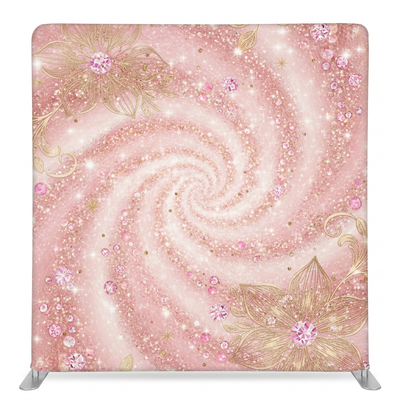 Rose Quartz Galaxy pillowcover backdrop by True Backdrops, featuring a soft pink and cosmic design for home decor or photography.