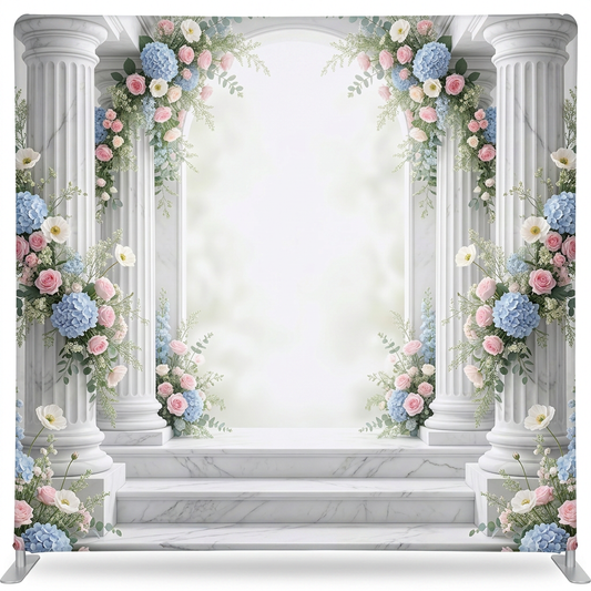 Ethereal Altar Pillowcover Backdrop by True Backdrops, soft fabric with celestial design, suitable as a decorative pillow cover backdrop.