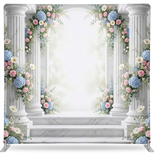 Ethereal Altar Pillowcover Backdrop by True Backdrops, soft fabric with celestial design, suitable as a decorative pillow cover backdrop.