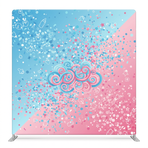 Cotton Candy Cosmos Pillowcover Backdrop by True Backdrops featuring a dreamy, colorful celestial design for cozy home decor.