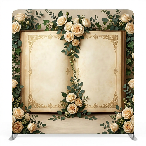 Romance-themed paperback pillowcover backdrop by True Backdrops, featuring a cozy, printed design for photography or decor.