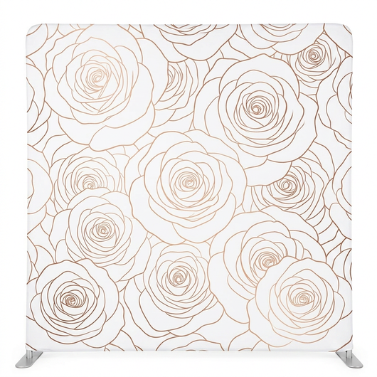 Gilded Rose Garden pillowcover backdrop featuring a floral design with roses, ideal for photography or decorative displays.