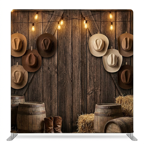 Rustic Sunset Ranch Pillowcover Backdrop by True Backdrops, featuring a warm, scenic sunset design for home decor or photography.
