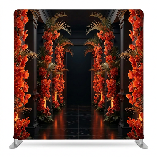 Obsidian Orchid Hallway Pillowcover Backdrop
