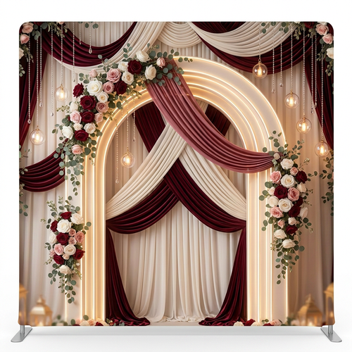 Midnight Rose Archway Pillowcover Backdrop
