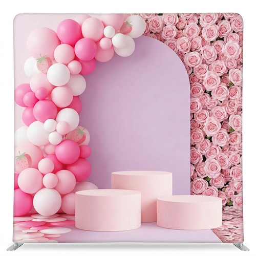 Strawberries and Cream Pillowcover Backdrop