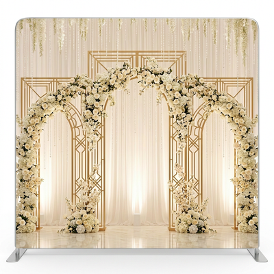 Ivory Lattice Dream Pillowcover Backdrop