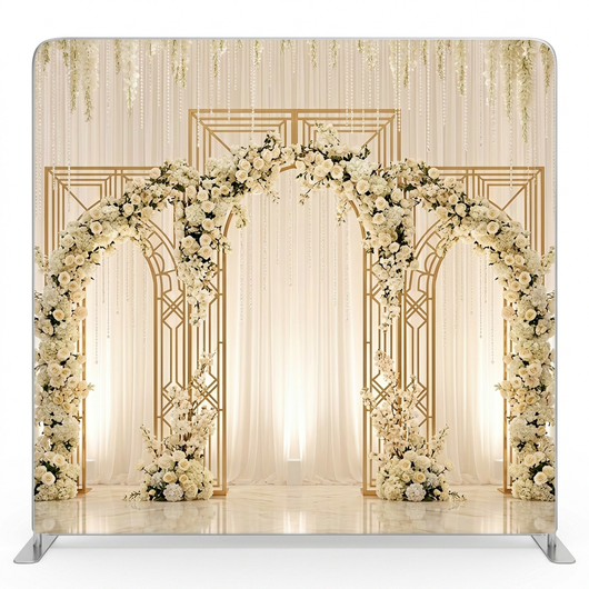 Ivory Lattice Dream Pillowcover Backdrop
