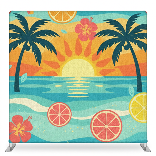 Citrus Island Sunsets Pillowcover Backdrop