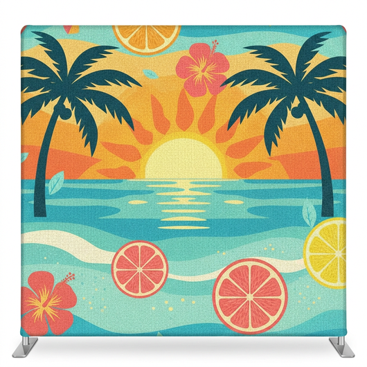 Citrus Island Sunsets Pillowcover Backdrop