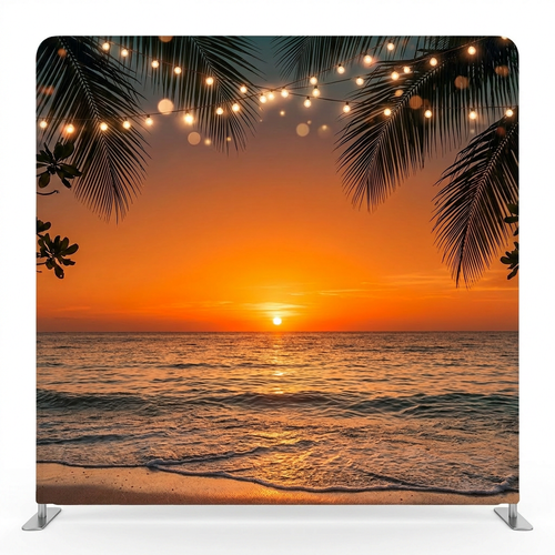 Island Twilight Lights Pillowcover Backdrop