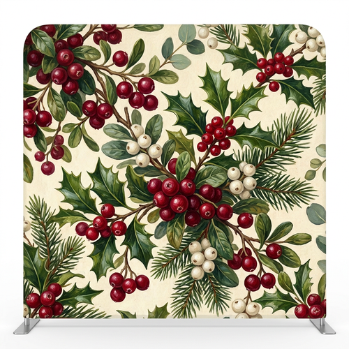 Crimson Winter Frost Pillowcover Backdrop