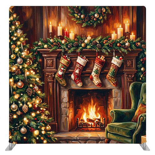 Yuletide Hearthside Glow Pillowcover Backdrop