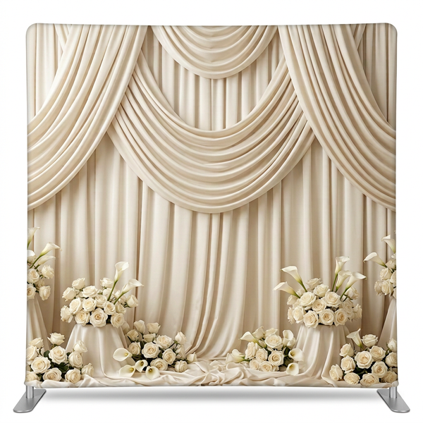 Alabaster Drapes and Lilies Pillowcover Backdrop