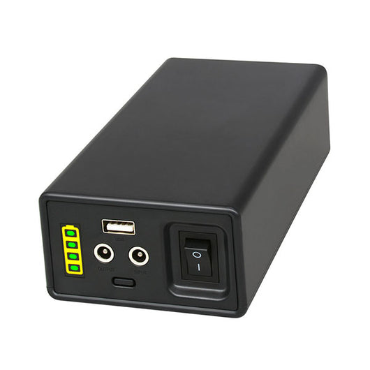 Rechargeable True Backdrops portable power supply with 42980mAh capacity and 159Wh for photo booths and 360 video booths.