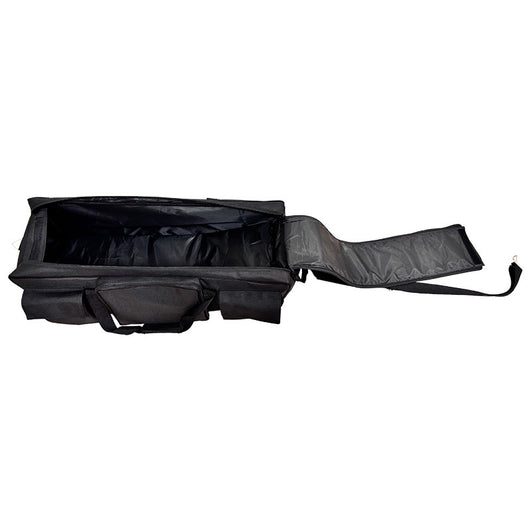 True Backdrops Deluxe Storage Bag for pillow cover stands, showing a durable black fabric bag with zipper closure.