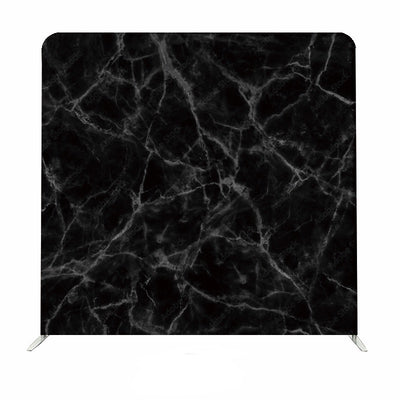 Black and white marble double-sided pillow cover featuring a stylish marble pattern, ideal for home decor or photography backdrops.