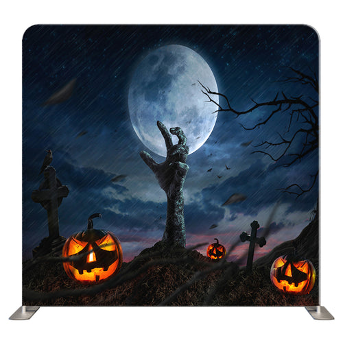Halloween 033 Pillow Cover Backdrop by True Backdrops, shown in a product photo for photo booth operators.