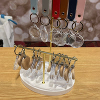 Event-ready acrylic photo keychain set by True Backdrops with pre-assembled straps, perfect for photo booth accessories.