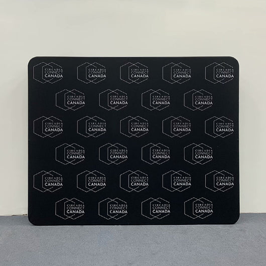 3D square backdrop in gray with textured surface, designed by RecycleDisplay for photography and display backgrounds.