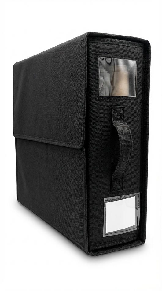 Four True Backdrops backdrop storage organizers in a pack, designed to keep backdrops neat and accessible.