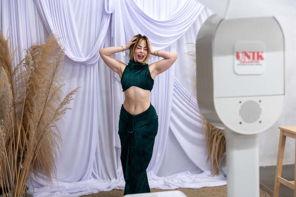 Pre-pleated drapery backdrop with pole pocket from True Backdrops hanging smoothly, suitable for photography or event settings.