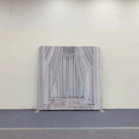 Two double-sided pillowcover backdrops with customizable designs, featuring vibrant patterns and soft fabric for versatile photo backgrounds.