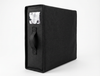 Four True Backdrops backdrop storage organizers in black, featuring fabric compartments for easy backdrop organization.