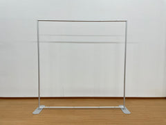 True Backdrops 8x8 backdrop stand for pole pocket sequin, polyester, and fabric backdrops, with adjustable metal support bars.