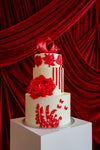 Velvet drapery backdrop with pre-pleated fabric and pole pocket by True Backdrops, displayed hanging for photography or event use.