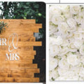 8x8 Mr&Mrs / Floral Double Sided Pillow Cover Backdrop (Ships Next Day)