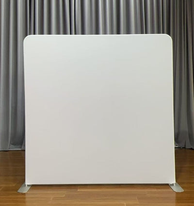 Double-sided black and white pillow cover backdrop by True Backdrops, featuring classic geometric patterns on each side.