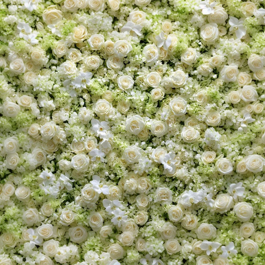 Eternal Bloom White Floral Pillow Cover Backdrop