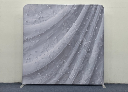 Pearl veil pillow cover backdrop by True Backdrops, featuring a shimmering pearl design and soft fabric texture.