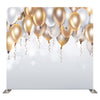 Golden Celebration double-sided pillow cover backdrop with balloons, featuring a festive, decorative design for celebrations and events.