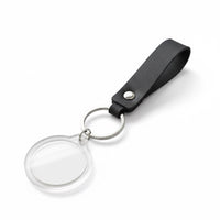 Event-ready acrylic photo keychain set with straps, featuring colorful photo booth accessories by True Backdrops.