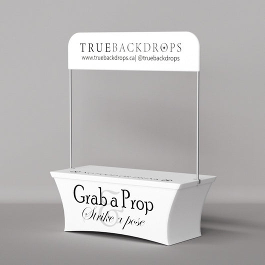 Custom Fitted Tablecloth (Optional Table Top Banner) – Pillow Cover Stretch Fabric
