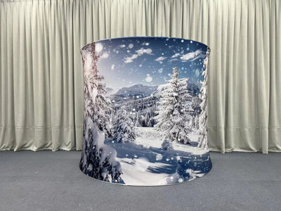 Curved enclosure wall by True Backdrops, showcasing a smooth, seamless backdrop for photography and studio setups.