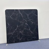 Black and white marble double-sided pillow cover from True Backdrops, showcasing a sleek, elegant pattern on both sides.