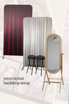 Old Hollywood Pillowcover Backdrop Bundle by True Backdrops featuring vintage-inspired pillowcover designs on a fabric backdrop.