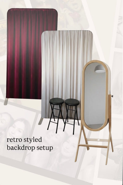 Old Hollywood Pillowcover Backdrop Bundle by True Backdrops featuring vintage-inspired pillowcover designs on a fabric backdrop.