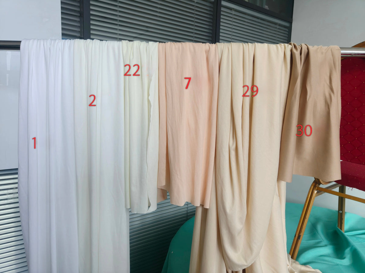 Pre-pleated drapery backdrop with pole pocket from True Backdrops, showing a smoothly pleated fabric curtain for photography or events.