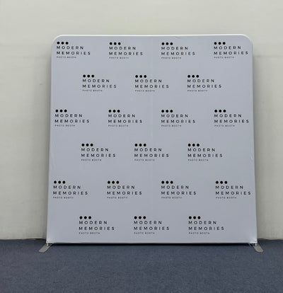 Custom pillow cover backdrop from True Backdrops, showing a double-sided fabric with vibrant printed designs and seamless edges.